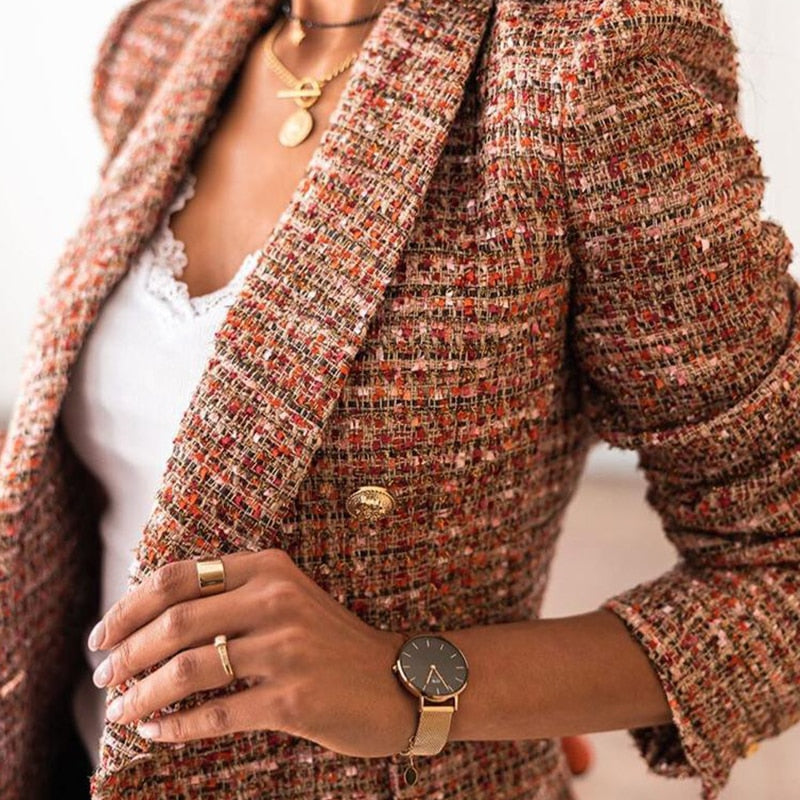SIMONE™ | Herfst Casual Plaid Blazer