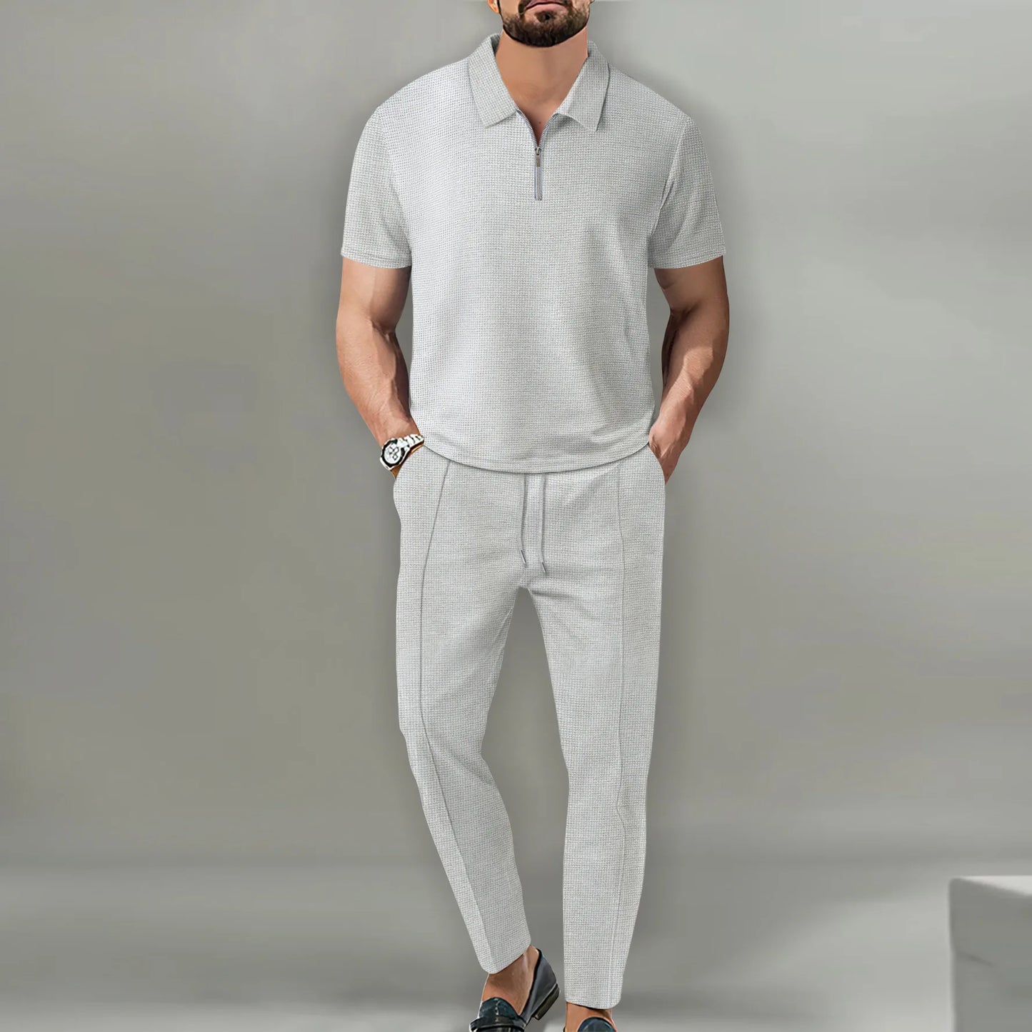 VALENTINO™ | Luxe Tweedelig Set Met Kraag Voor Mannen