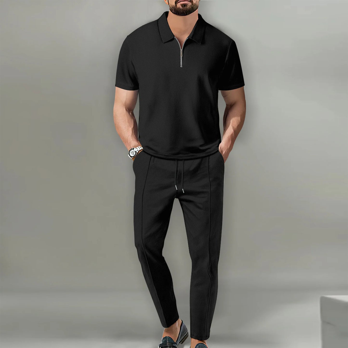 VALENTINO™ | Luxe Tweedelig Set Met Kraag Voor Mannen